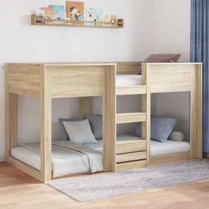 vidaXL Bodenbettrahmen Sonoma 96,5 x 200 cm Holzwerkstoff
