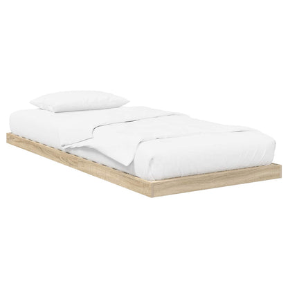 vidaXL Bodenbettrahmen Sonoma 96,5 x 200 cm Holzwerkstoff