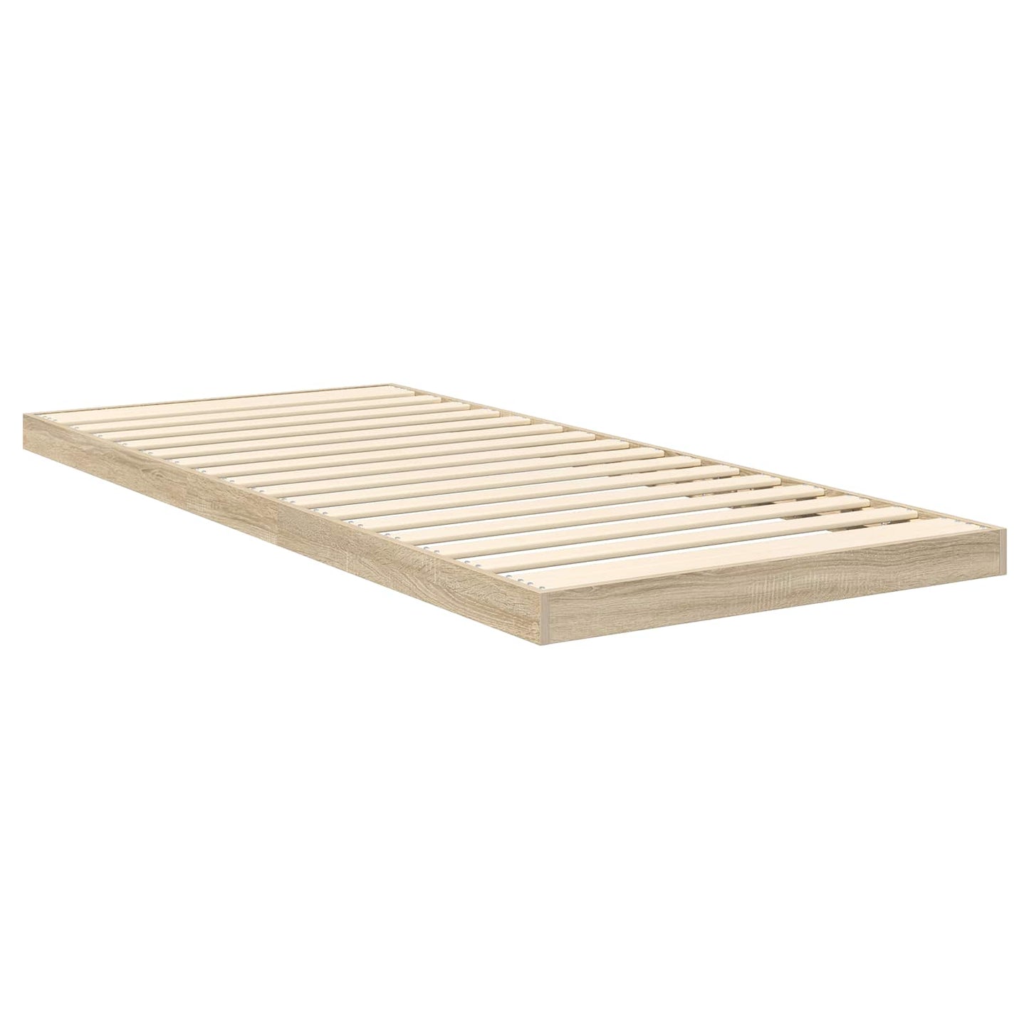 vidaXL Bodenbettrahmen Sonoma 96,5 x 200 cm Holzwerkstoff