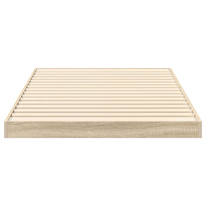 vidaXL Bodenbettrahmen Sonoma 96,5 x 200 cm Holzwerkstoff