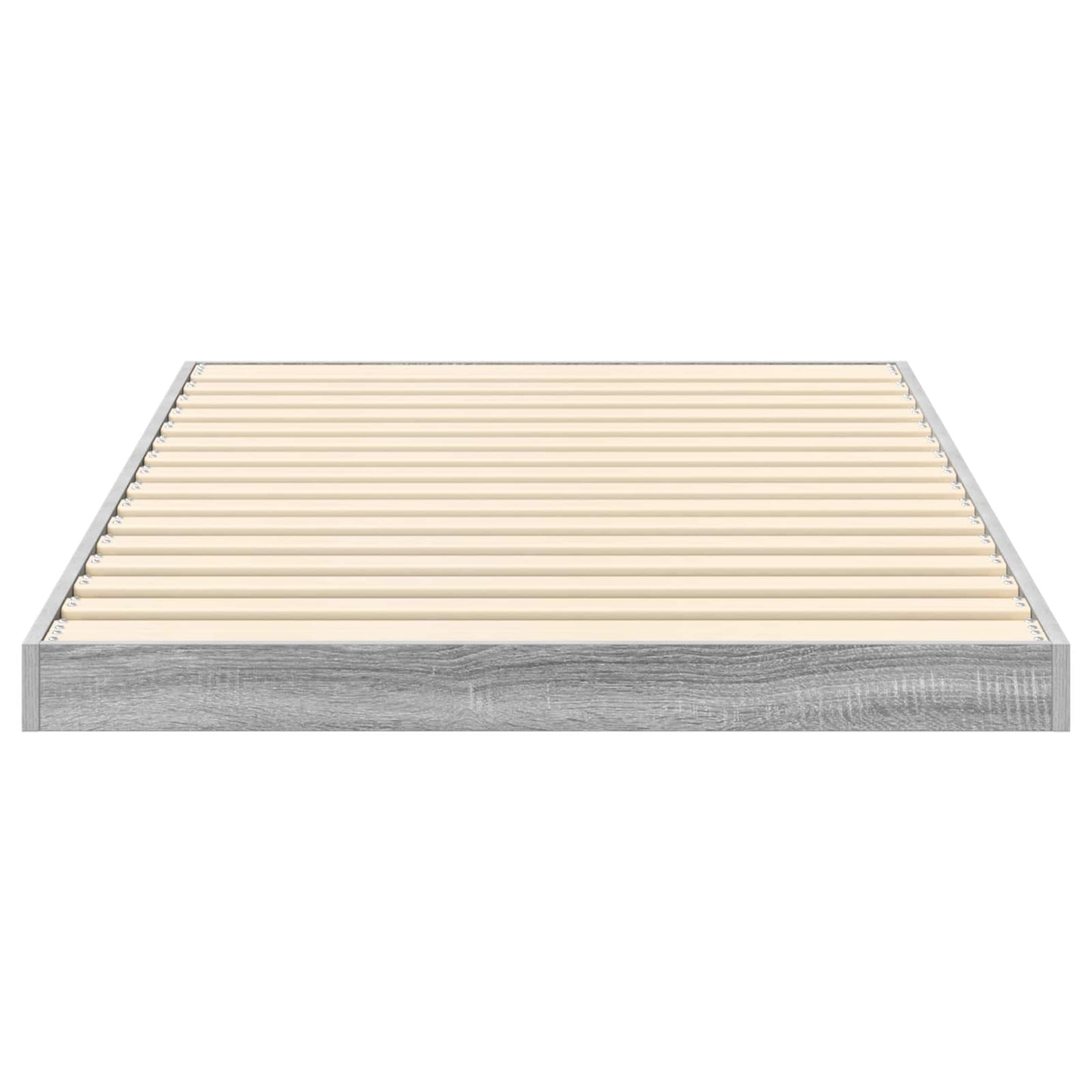 vidaXL Bodenbettrahmen Graues Sonoma 96,5 x 200 cm Holzwerkstoff