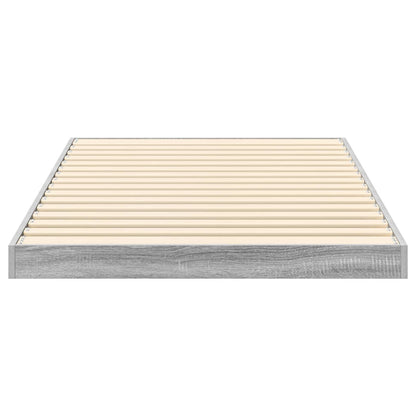 vidaXL Bodenbettrahmen Graues Sonoma 96,5 x 200 cm Holzwerkstoff