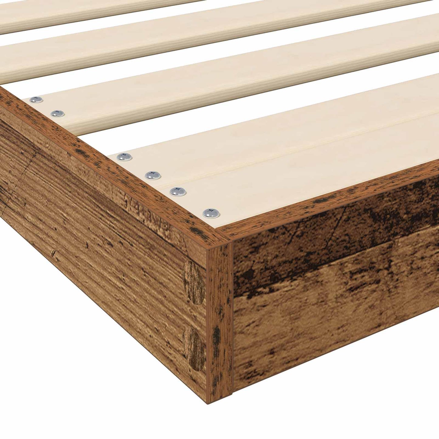 vidaXL Bodenbettrahmen Altholz 96,5 x 200 cm Holzwerkstoff