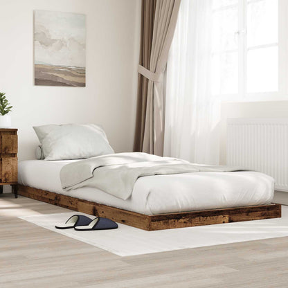 vidaXL Bodenbettrahmen Altholz 96,5 x 200 cm Holzwerkstoff