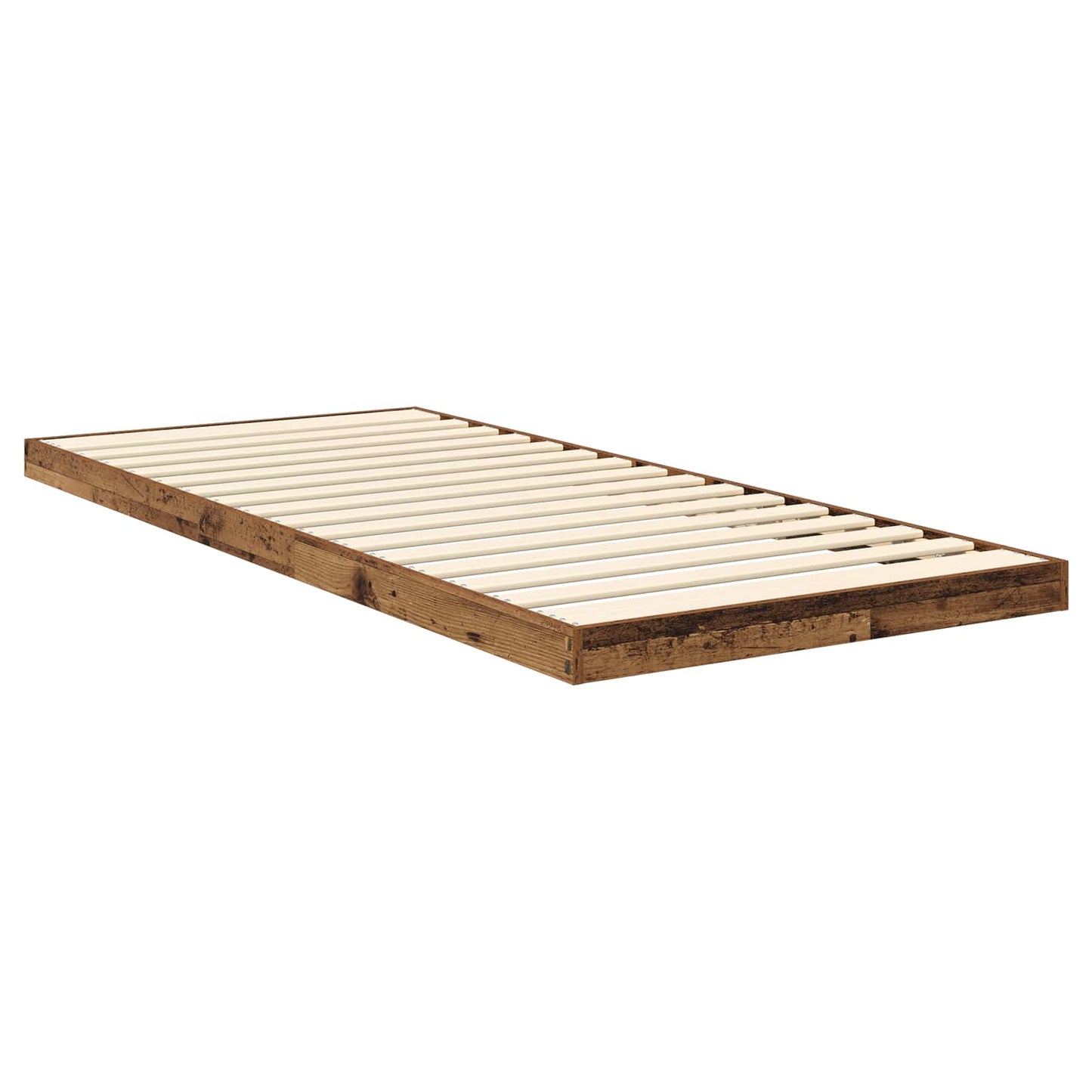 vidaXL Bodenbettrahmen Altholz 96,5 x 200 cm Holzwerkstoff