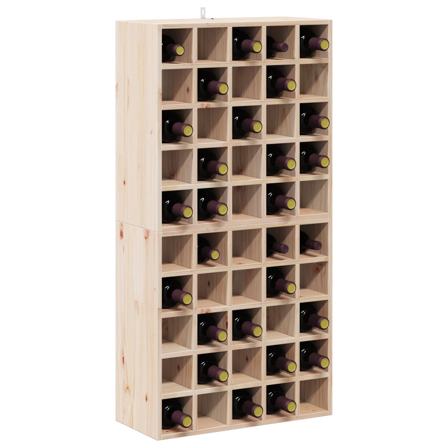 vidaXL Weinregal 2 pcs Natur 56 x 25 x 56 cm Massives Kiefernholz