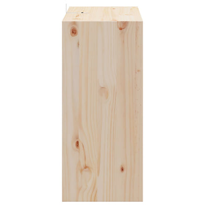 vidaXL Weinregal 2 pcs Natur 56 x 25 x 56 cm Massives Kiefernholz