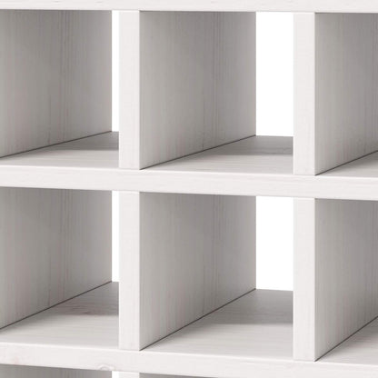 Weinregal 2 pcs Weiß 56 x 25 x 56 cm Massives Kiefernholz