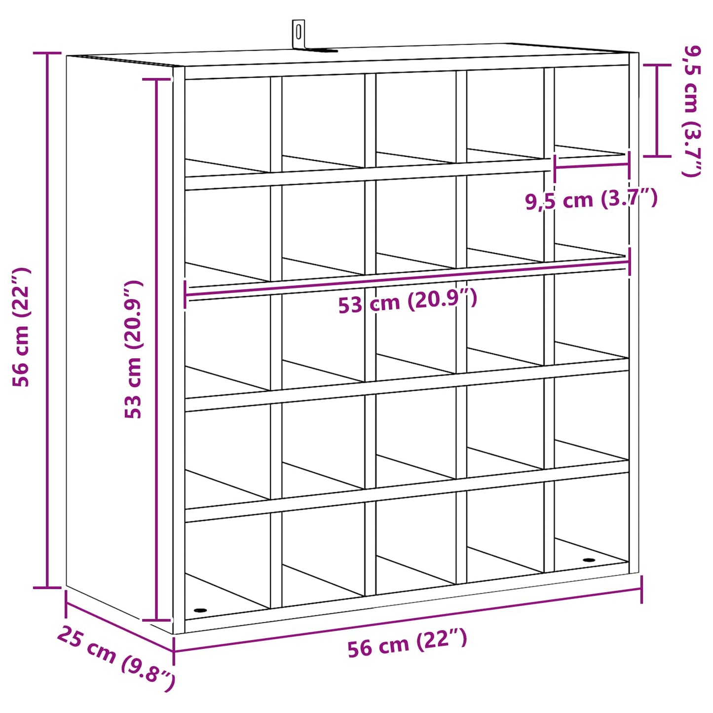 Weinregal 2 pcs Weiß 56 x 25 x 56 cm Massives Kiefernholz
