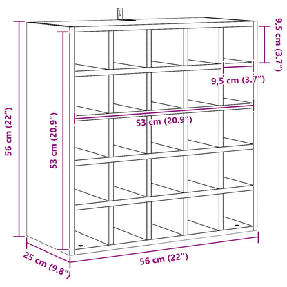 Weinregal 2 pcs Weiß 56 x 25 x 56 cm Massives Kiefernholz