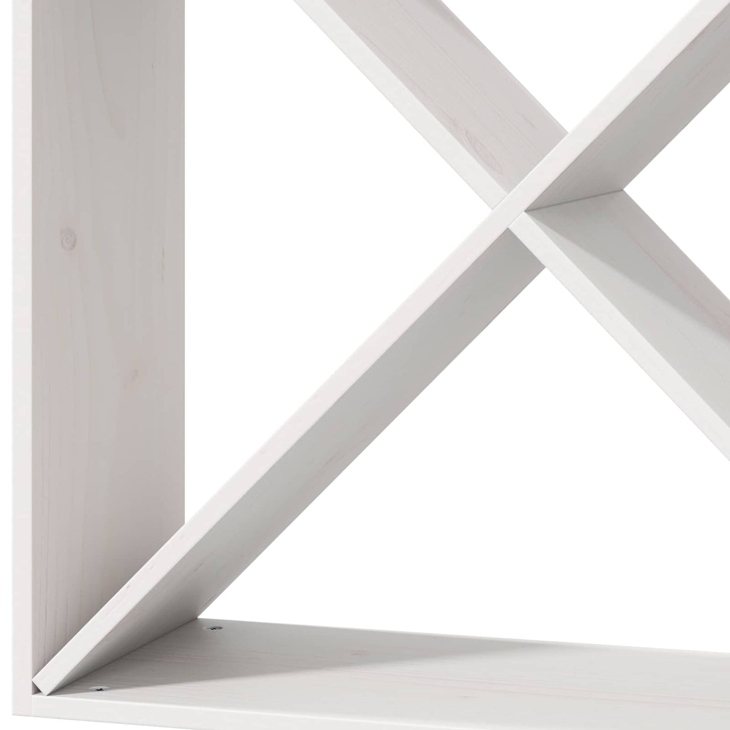 vidaXL Weinregal 2 pcs Weiß 62 x 25 x 62 cm Massives Kiefernholz