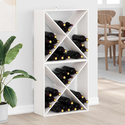 vidaXL Weinregal 2 pcs Weiß 62 x 25 x 62 cm Massives Kiefernholz