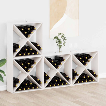 vidaXL Weinregal 4 pcs Weiß 62 x 25 x 62 cm Massives Kiefernholz