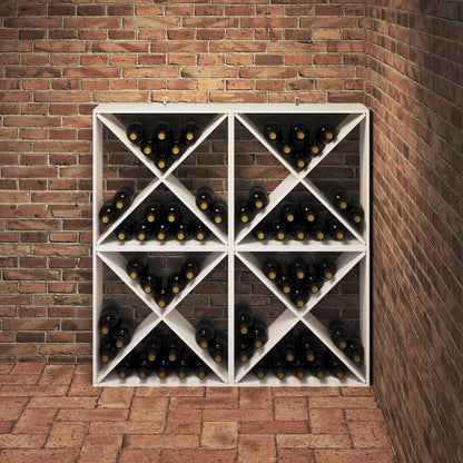 vidaXL Weinregal 4 pcs Weiß 62 x 25 x 62 cm Massives Kiefernholz