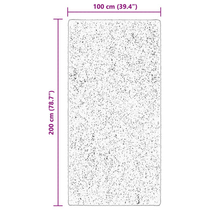 vidaXL Bereichsteppiche HUARTE Braun 200 x 100 cm Polyester