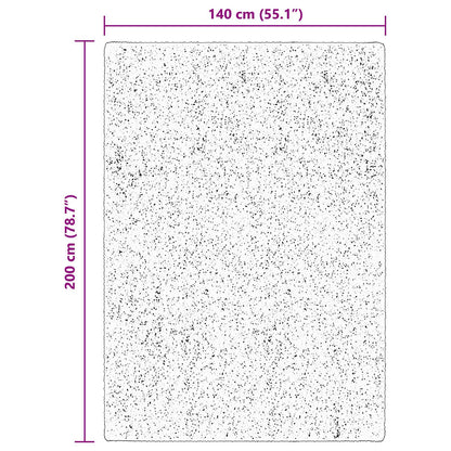 vidaXL Bereichsteppiche HUARTE Braun 200 x 140 cm Polyester