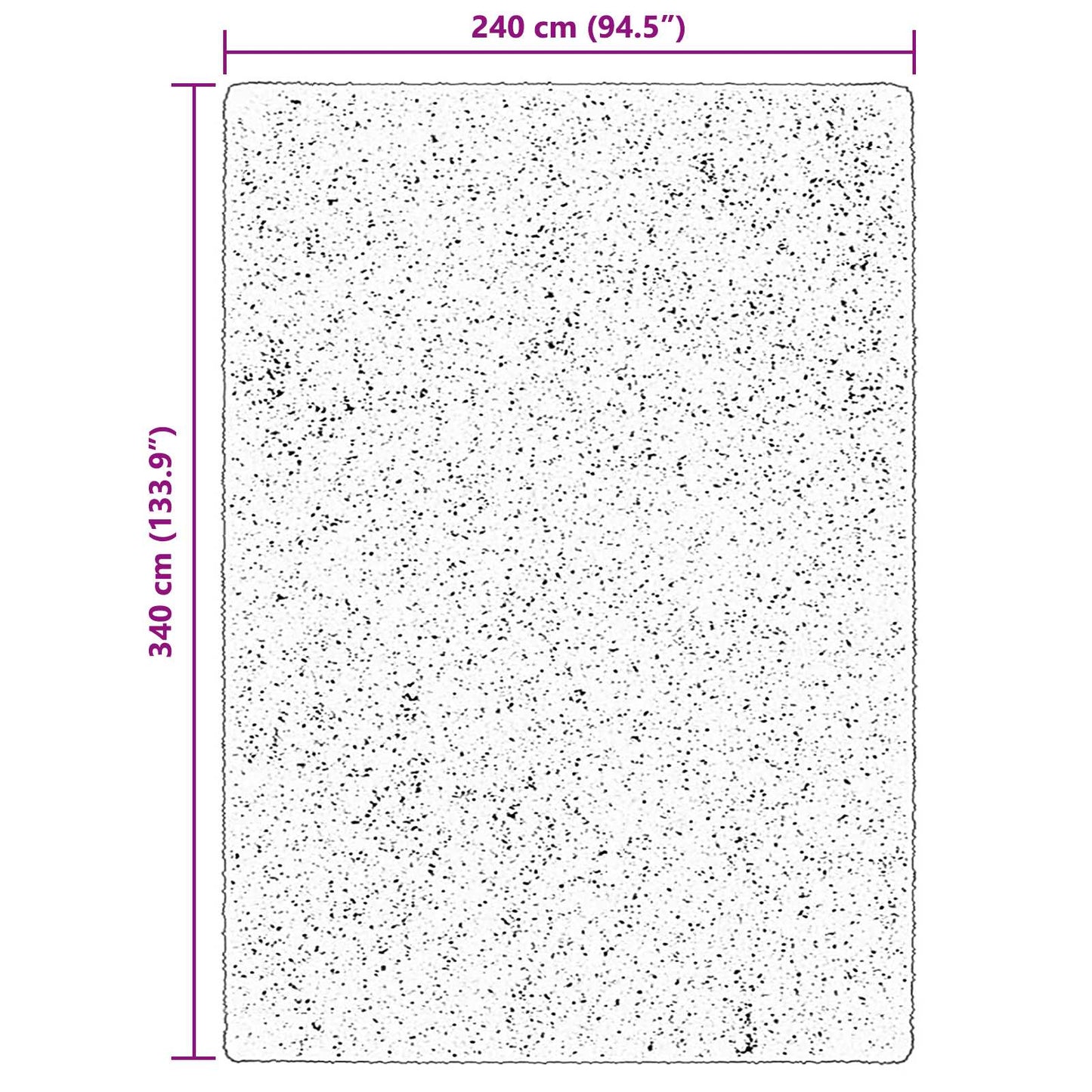 vidaXL Bereichsteppiche HUARTE Braun 340 x 240 cm Polyester