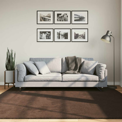 vidaXL Bereichsteppiche Quadratisch HUARTE Braun 200 x 200 cm
