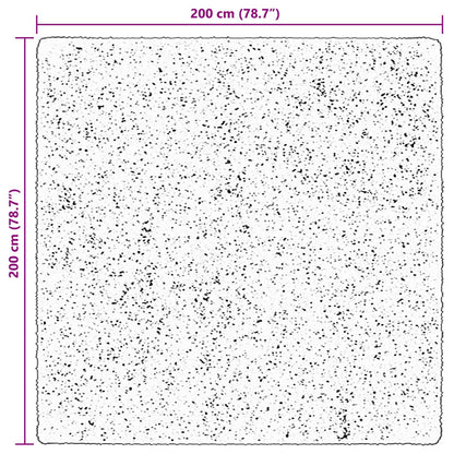 vidaXL Bereichsteppiche Quadratisch HUARTE Braun 200 x 200 cm