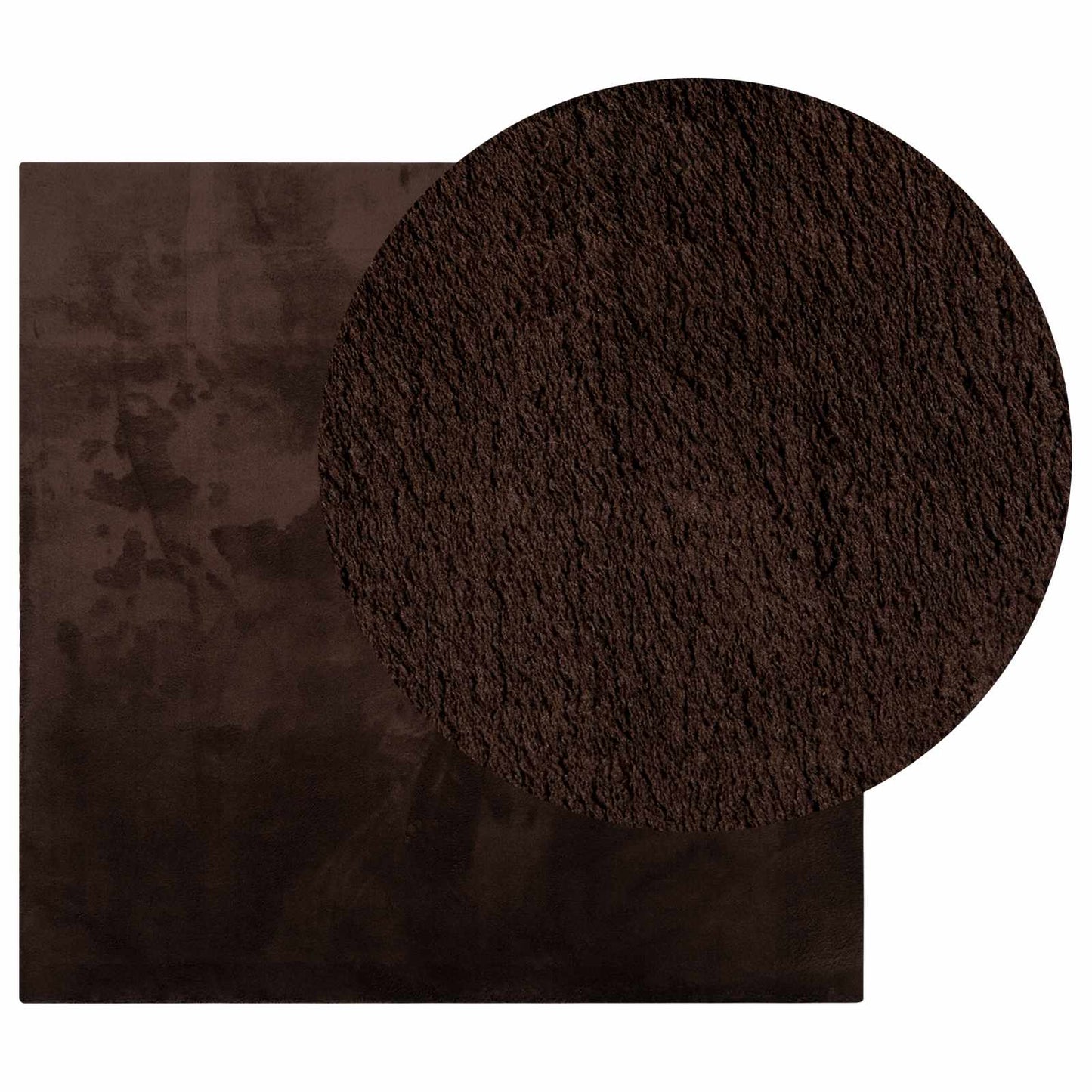 vidaXL Bereichsteppiche Quadratisch HUARTE Braun 200 x 200 cm