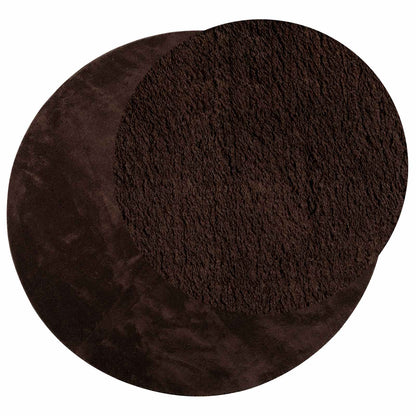 vidaXL Bereichsteppiche Rund HUARTE Braun Ø 80 CM Polyester