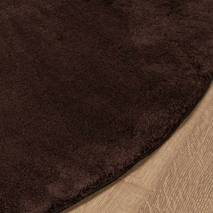 vidaXL Bereichsteppiche Rund HUARTE Braun Ø 200 CM Polyester