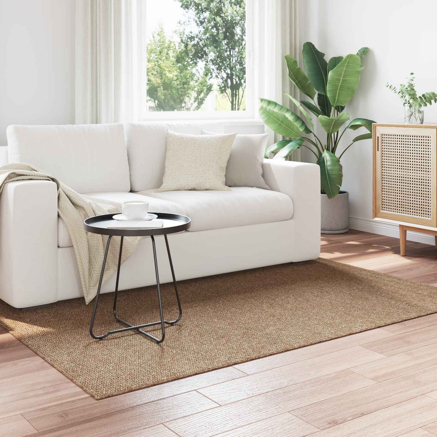 vidaXL Bereichsteppiche HUARTE Natur 230 x 160 cm Polyester