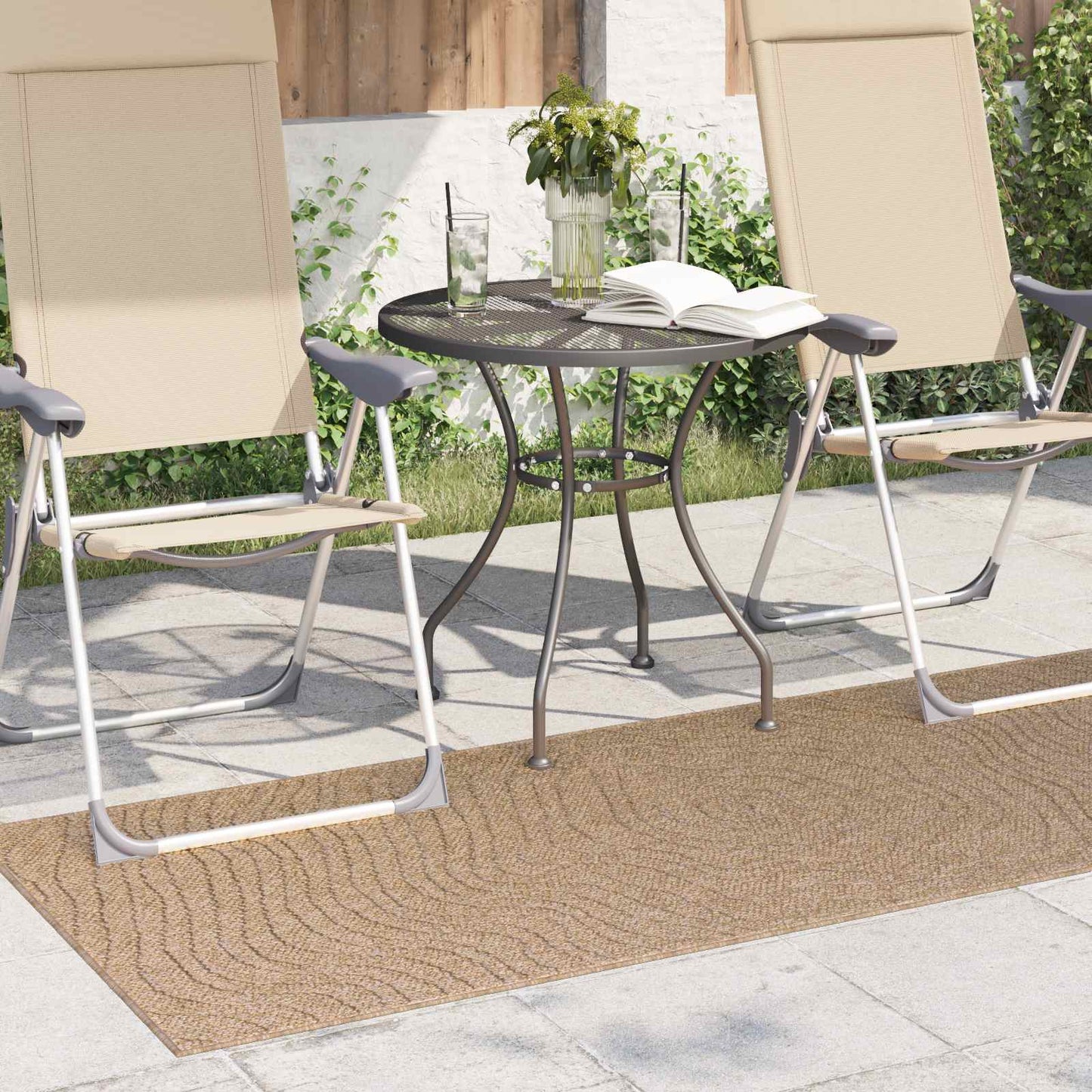 Bereichsteppiche Moiré AGIRA Natur 200 x 80 cm Polyester