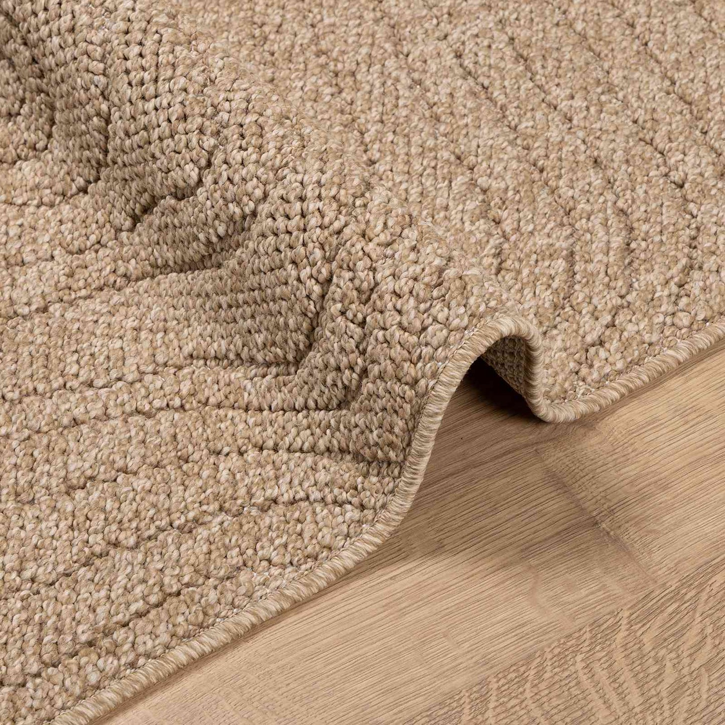 vidaXL Bereichsteppiche Moiré HUARTE Natur 170 x 120 cm Polyester