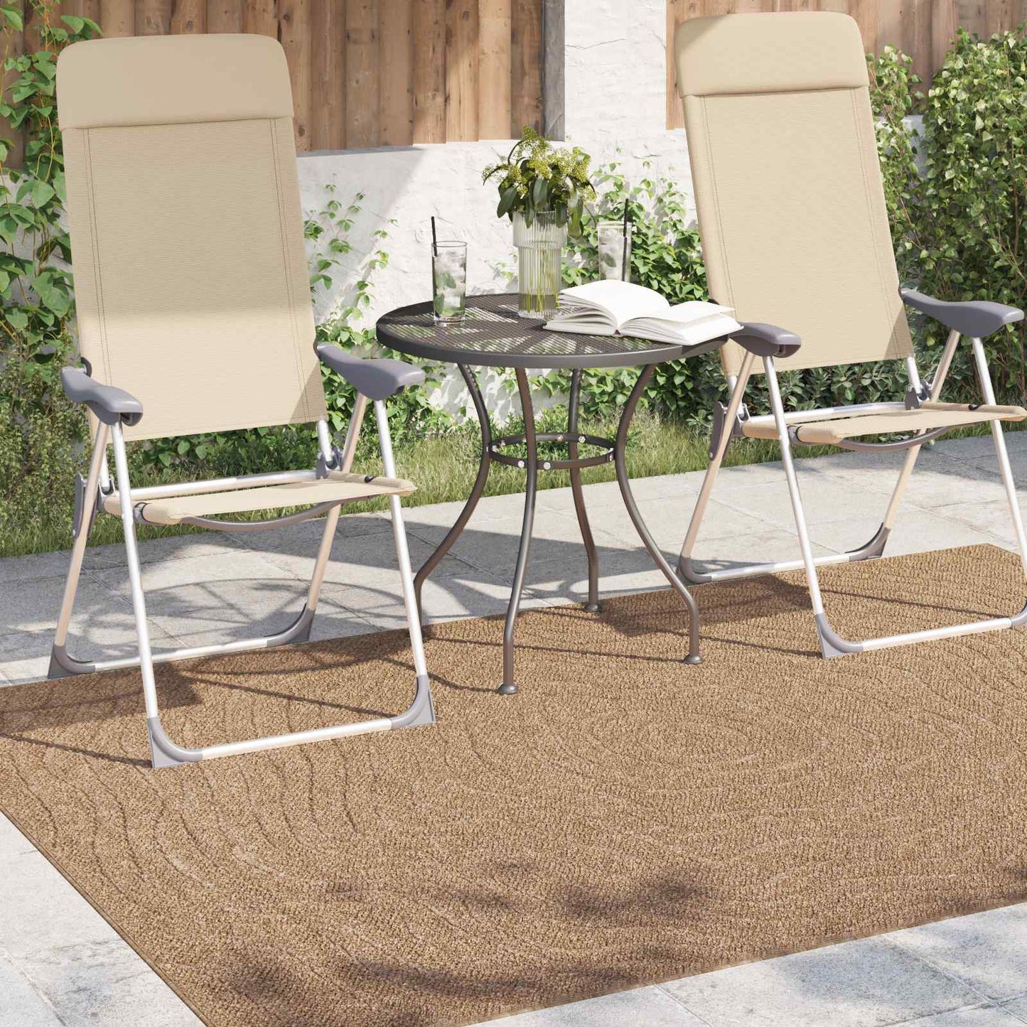 vidaXL Bereichsteppiche Moiré HUARTE Natur 230 x 160 cm Polyester