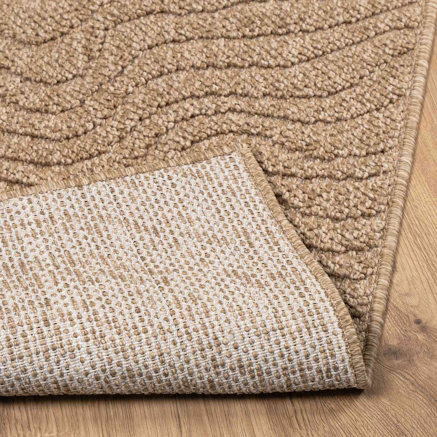 vidaXL Bereichsteppiche Moiré HUARTE Natur 120 x 120 cm Polyester