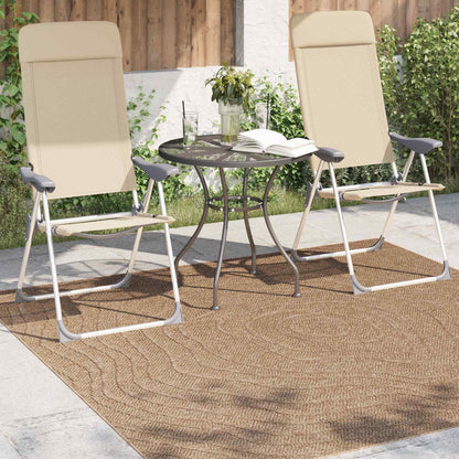 vidaXL Bereichsteppiche Moiré HUARTE Natur 120 x 120 cm Polyester