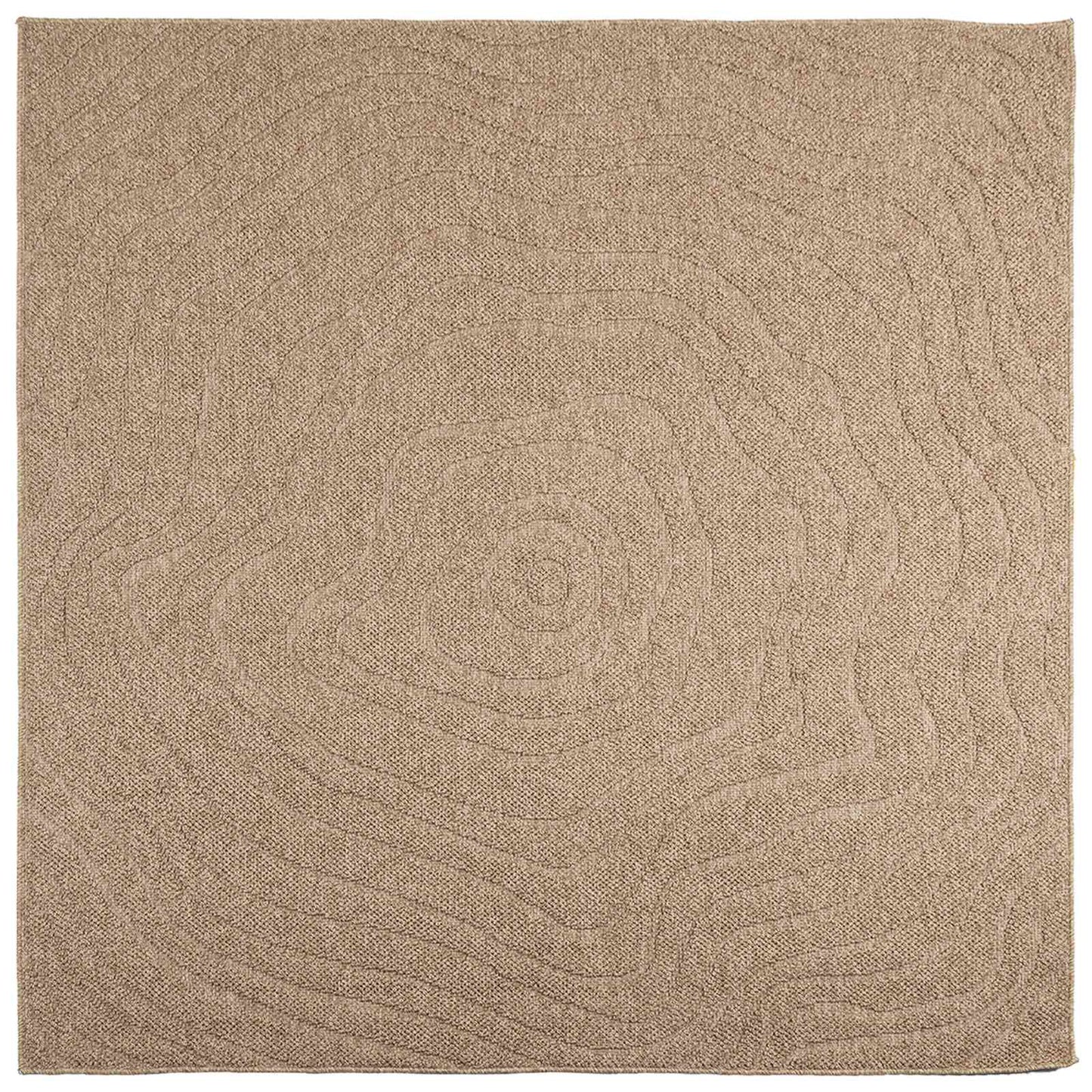 vidaXL Bereichsteppiche Moiré HUARTE Natur 240 x 240 cm Polyester