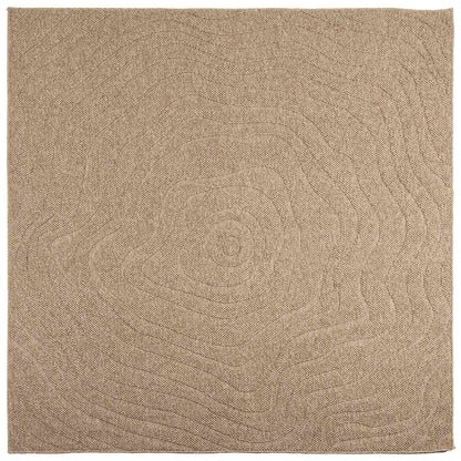 vidaXL Bereichsteppiche Moiré HUARTE Natur 240 x 240 cm Polyester