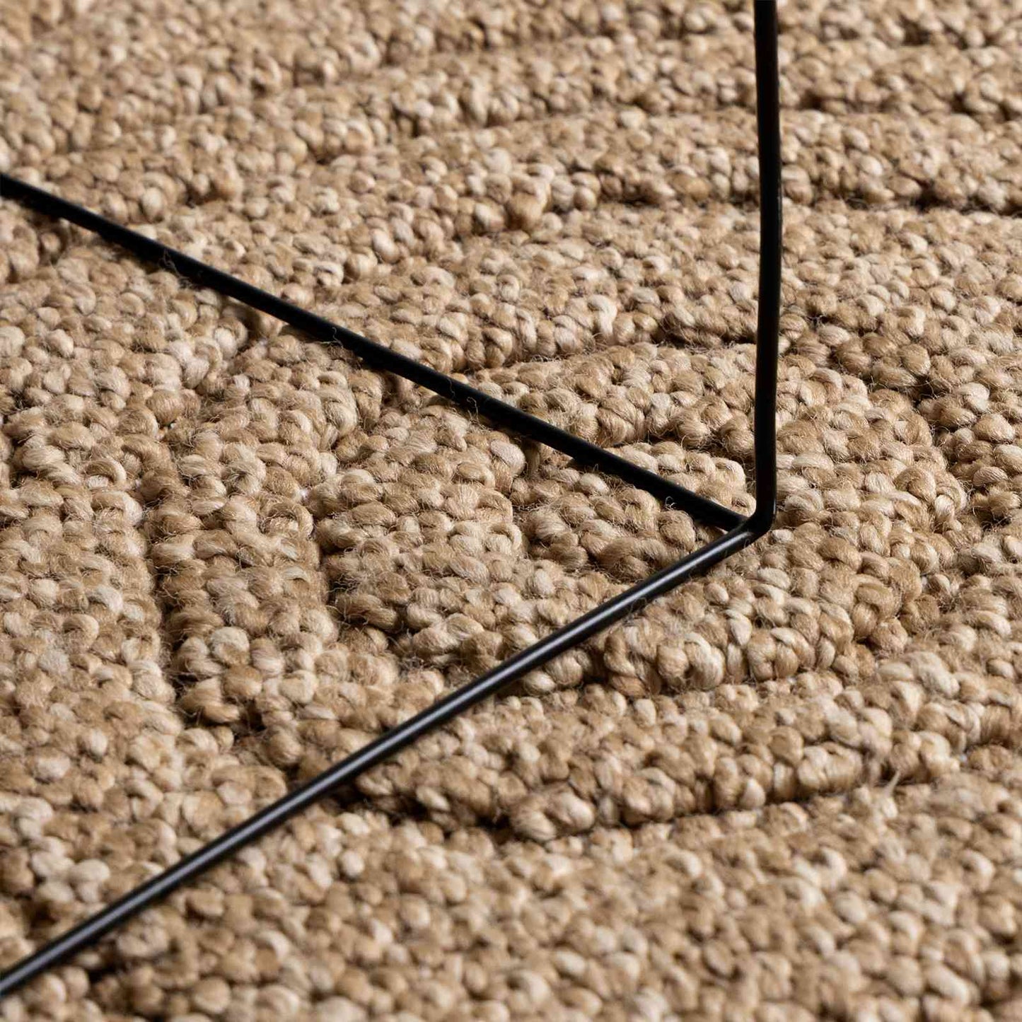 Bereichsteppiche Rund Moiré AGIRA Natur Ø 160 CM Polyester