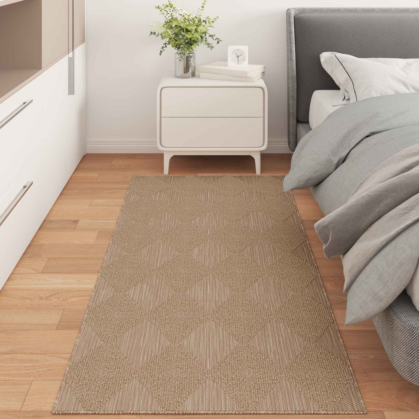 vidaXL Bereichsteppiche Rechtwinklig HUARTE Natur 200 x 80 cm
