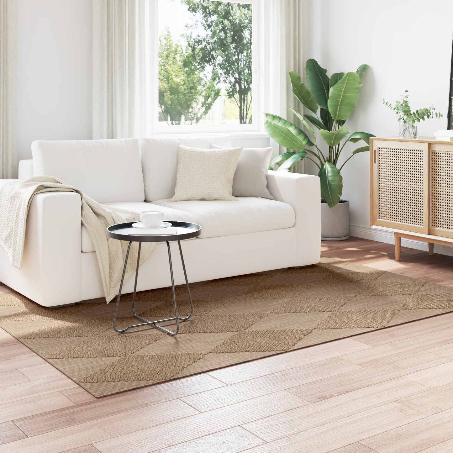 vidaXL Bereichsteppiche HUARTE Natur 230 x 160 cm Polyester