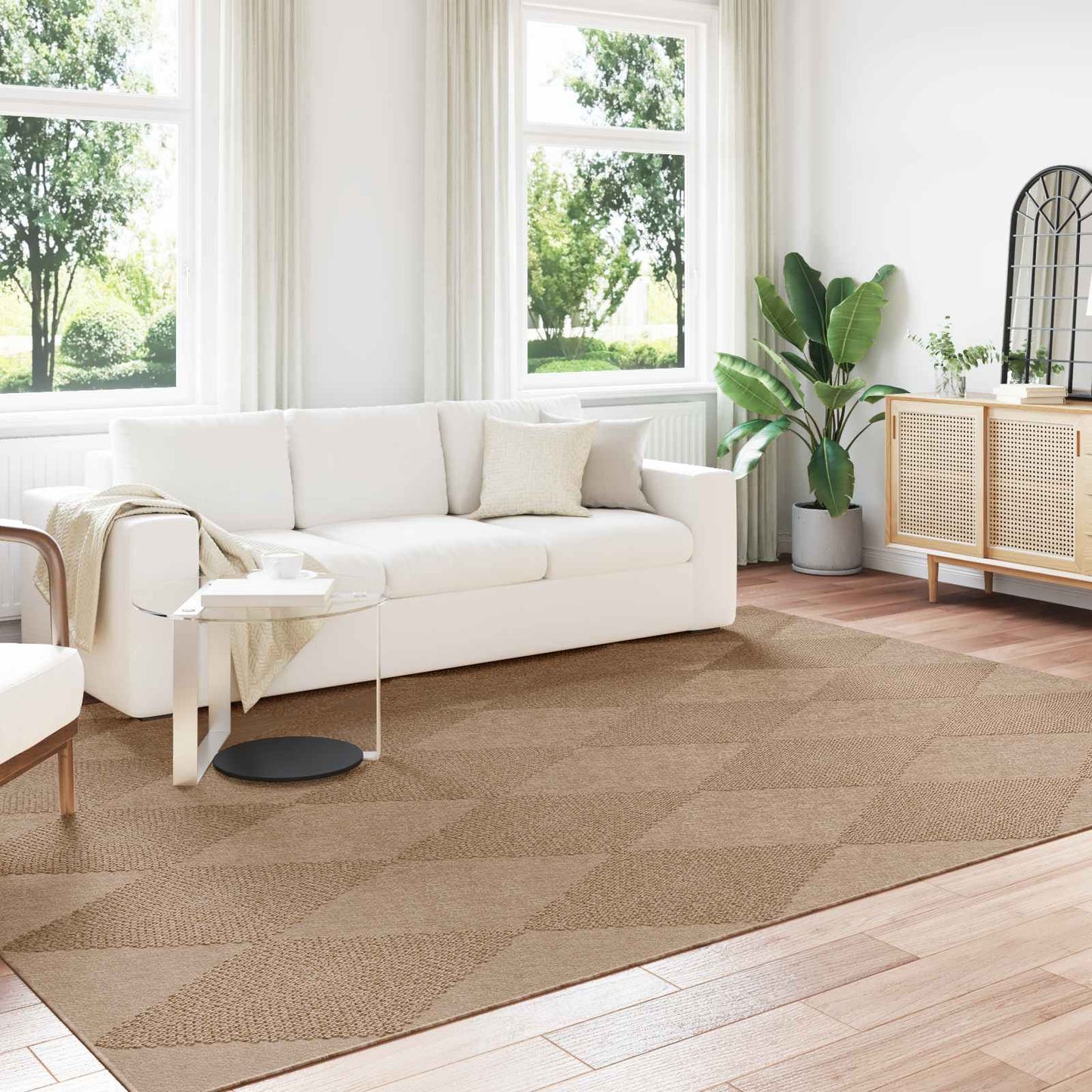 vidaXL Bereichsteppiche HUARTE Natur 340 x 240 cm Polyester