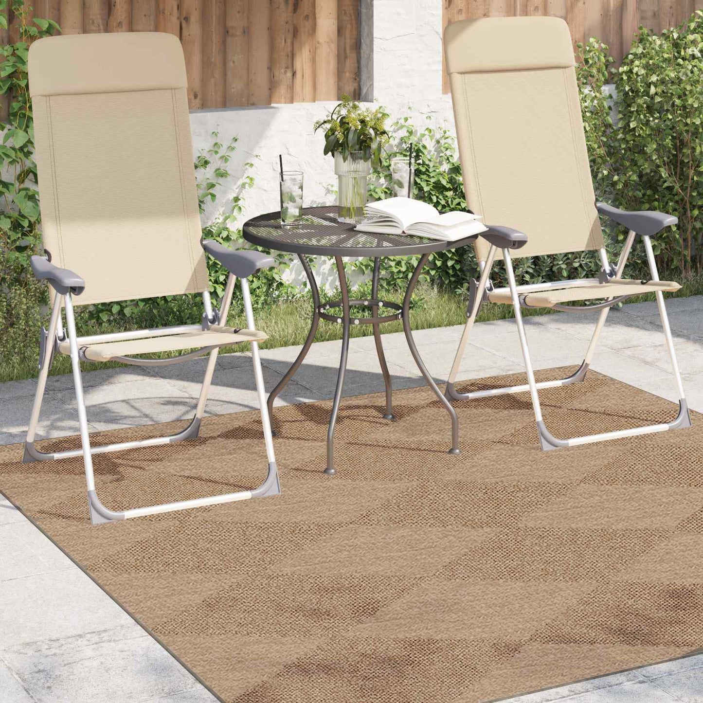 vidaXL Bereichsteppiche Quadratisch HUARTE Natur 120 x 120 cm