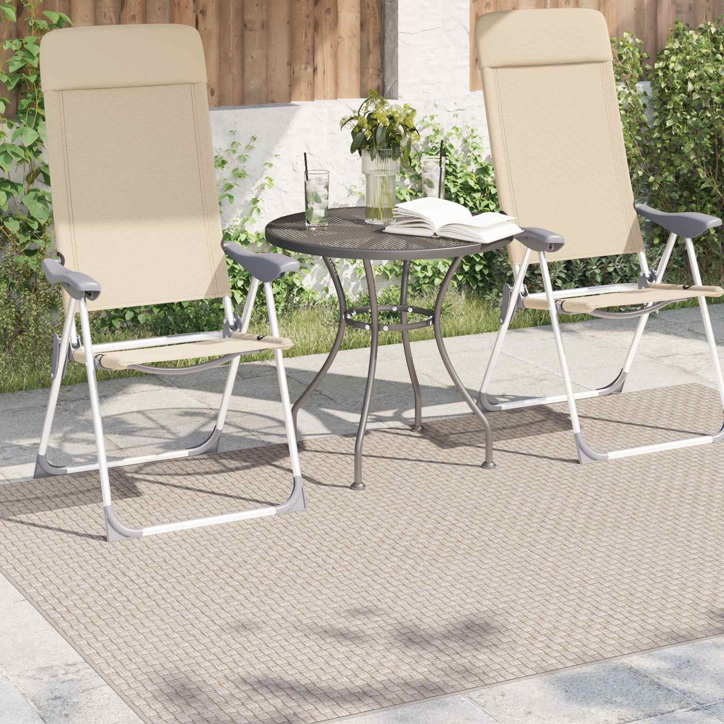 vidaXL Bereichsteppiche HUARTE Creme 200 x 140 cm Polyester
