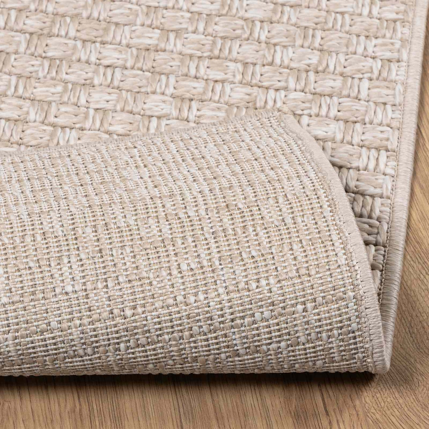 vidaXL Bereichsteppiche Quadratisch HUARTE Creme 120 x 120 cm