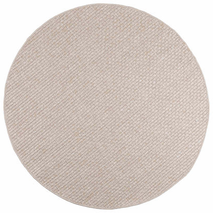 vidaXL Bereichsteppiche Rund HUARTE Creme Ø 120 CM Polyester