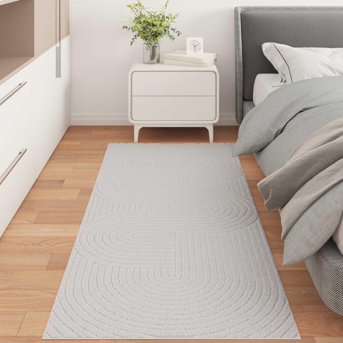 vidaXL Bereichsteppiche Rechtwinklig HUARTE Creme 150 x 80 cm