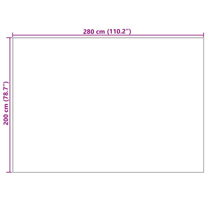 vidaXL Bereichsteppiche HUARTE Creme 280 x 200 cm Polyester