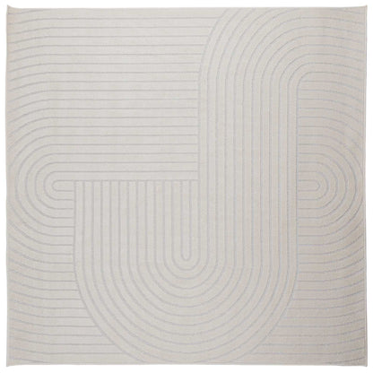 vidaXL Bereichsteppiche Quadratisch HUARTE Creme 120 x 120 cm