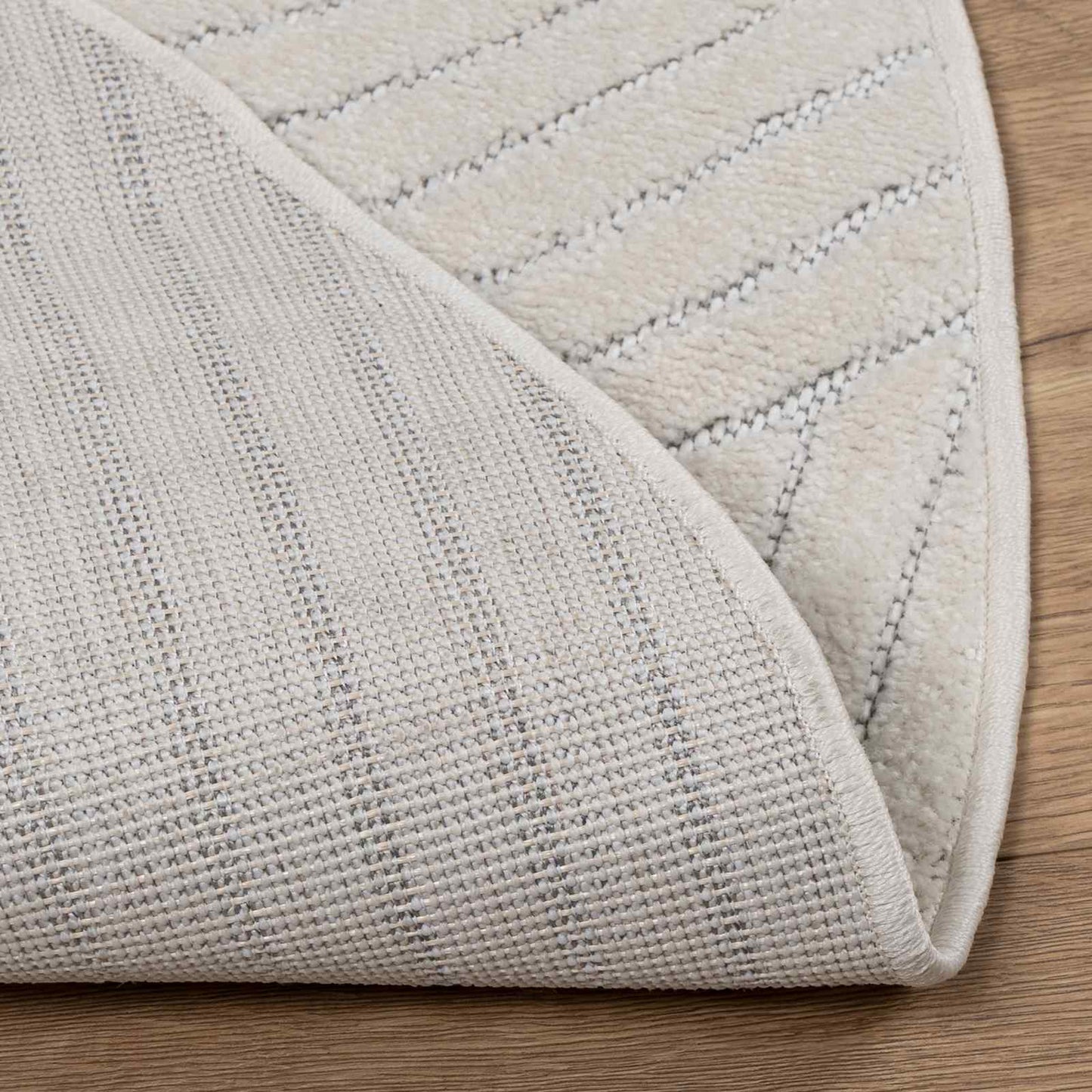 vidaXL Bereichsteppiche Rund HUARTE Creme Ø 200 CM Polyester
