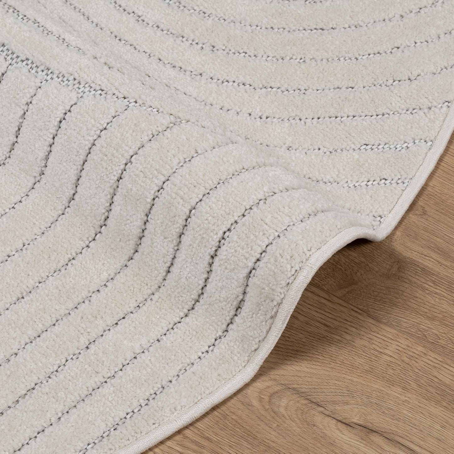 vidaXL Bereichsteppiche Rund HUARTE Creme Ø 200 CM Polyester