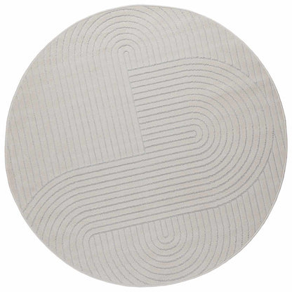 vidaXL Bereichsteppiche Rund HUARTE Creme Ø 200 CM Polyester