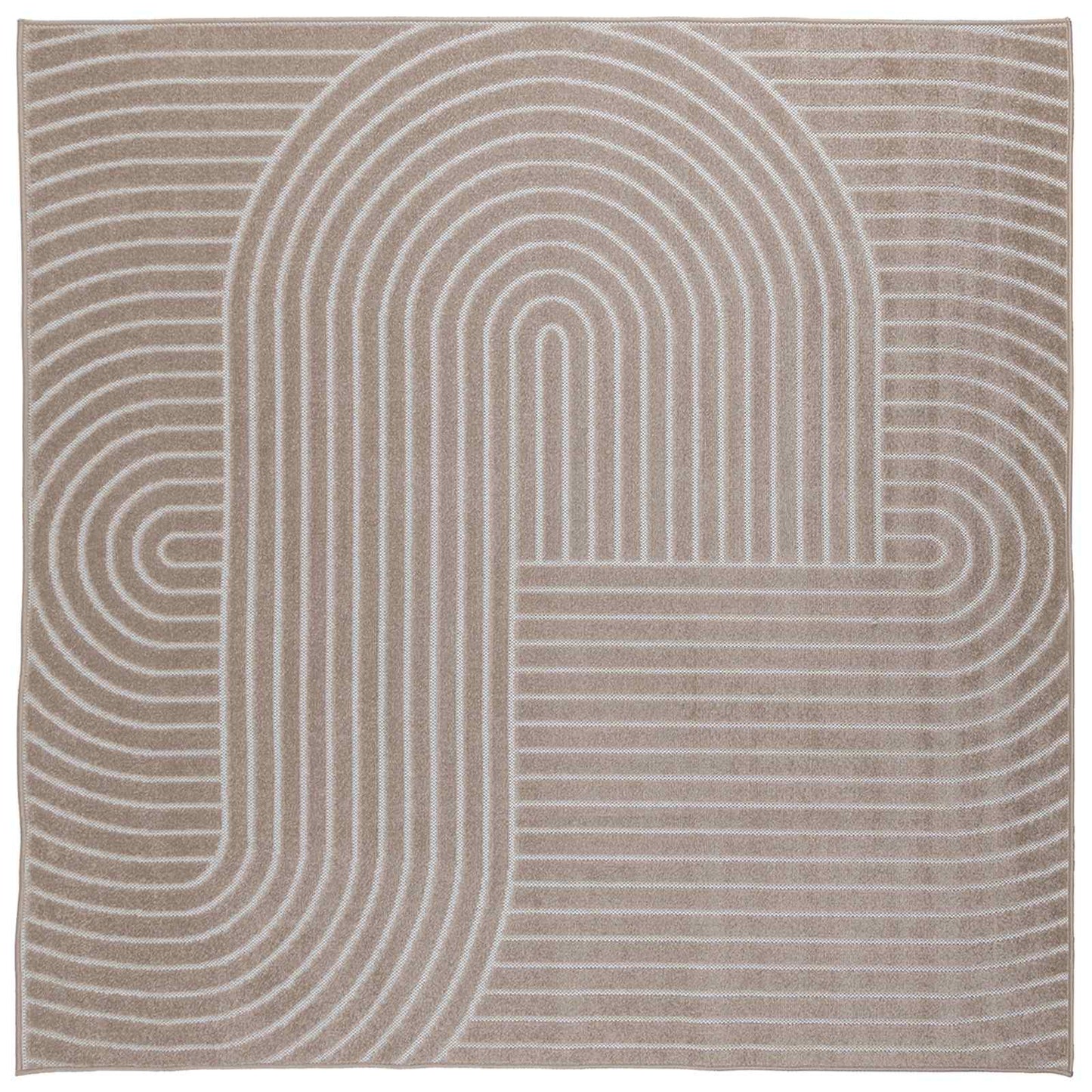 Bereichsteppiche PALMERAS Beige 120 x 120 cm Polyester