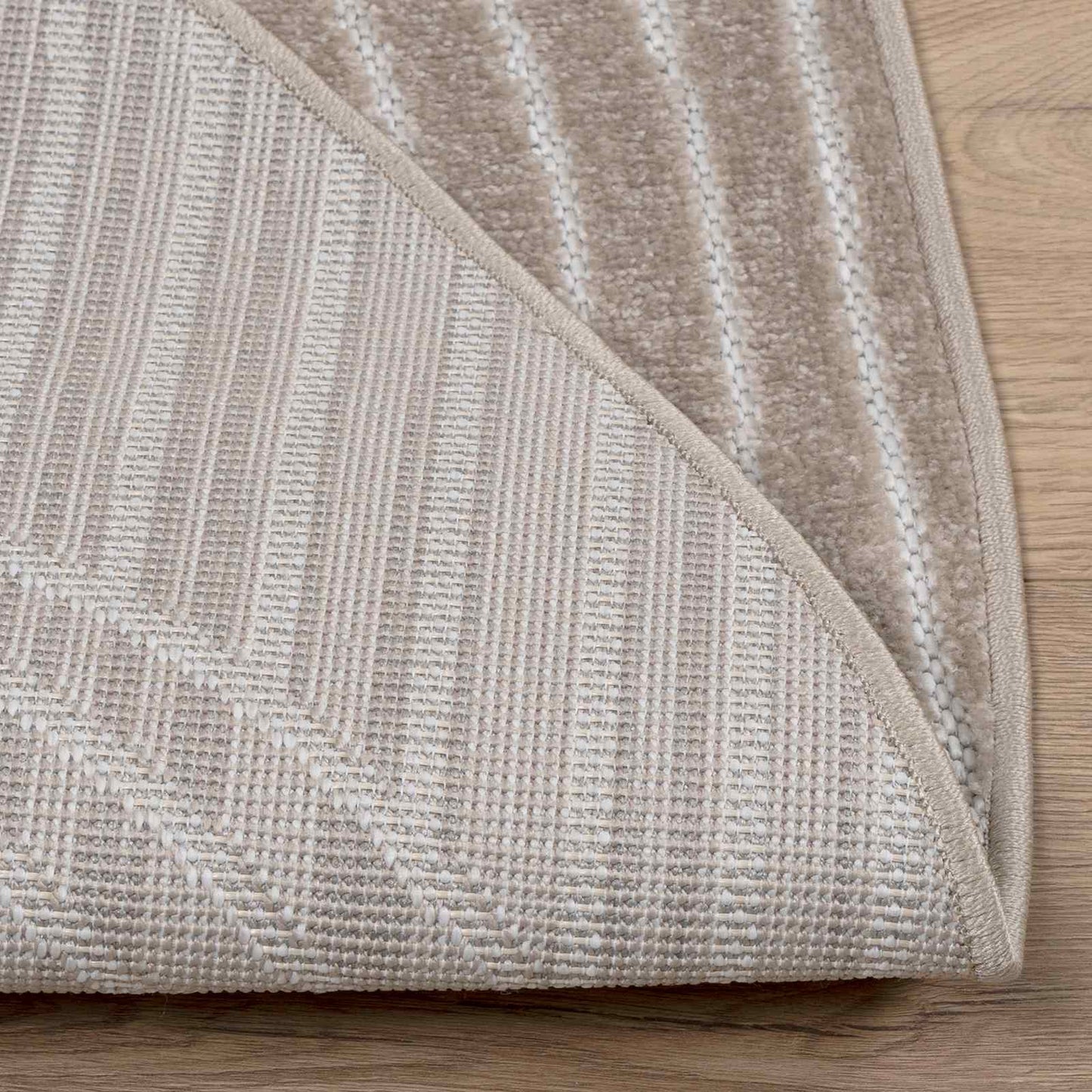 vidaXL Bereichsteppiche Rund HUARTE Beige Ø 160 CM Polyester